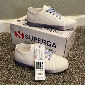 NEW Superga Girls Elastic Lace Sneakers